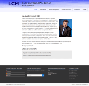 LCM Consulting – ukázka tvorby webu