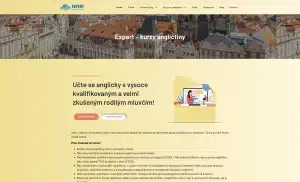 Expert – kurzy angličtiny – ukázka tvorby webu